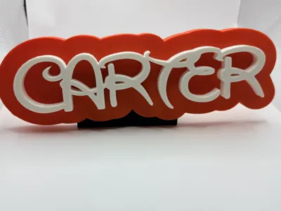 Carter – Layered Name Sign | Custom 3D Print