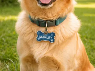 dog name tag for pets (or humans-)