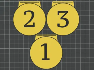 Simple Custom Medal 1-2-3 • Editable Text
