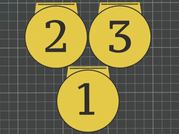 Simple Custom Medal 1-2-3 • Editable Text