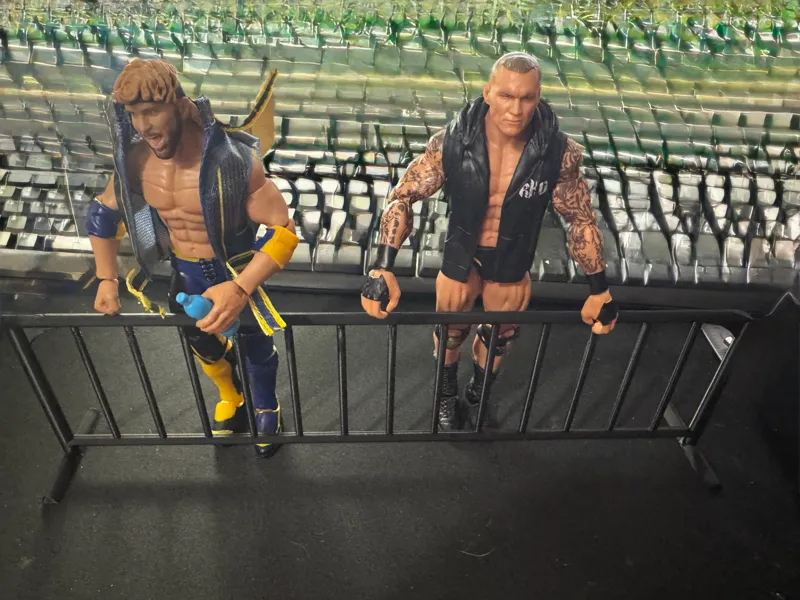 wwe action figures 1:12 scale metal barriers 