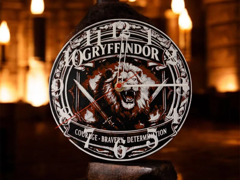 Harry Potter Gryffindor inspired wall clock