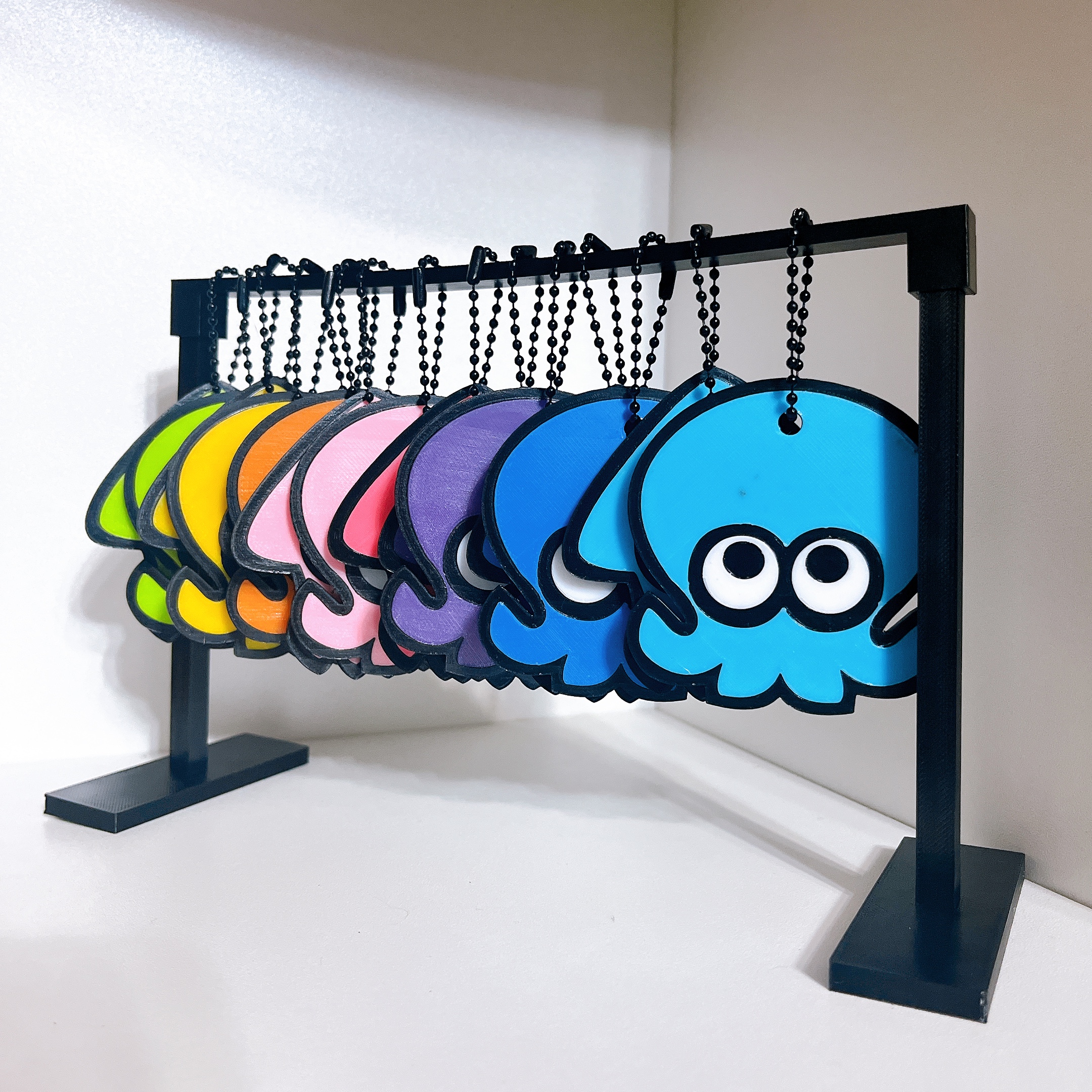 Miniatura 2 do modelo 3D 喷射战士 splatoon 斯普拉顿 喷喷 章鱼 鱿鱼 挂件（无需AMS）