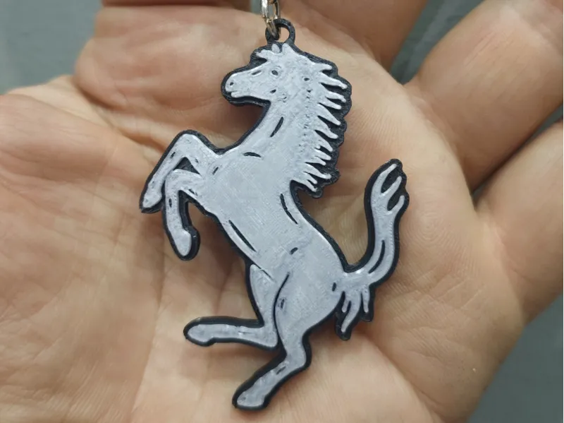 Ferrari logo keychain