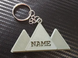 Customizable Mountain Keychain