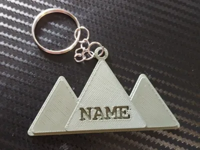 Customizable Mountain Keychain