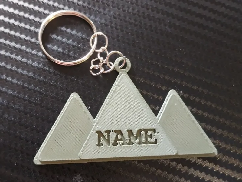 Customizable Mountain Keychain