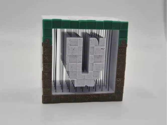 Minecraft Buchstabe-V String Art Alphabet