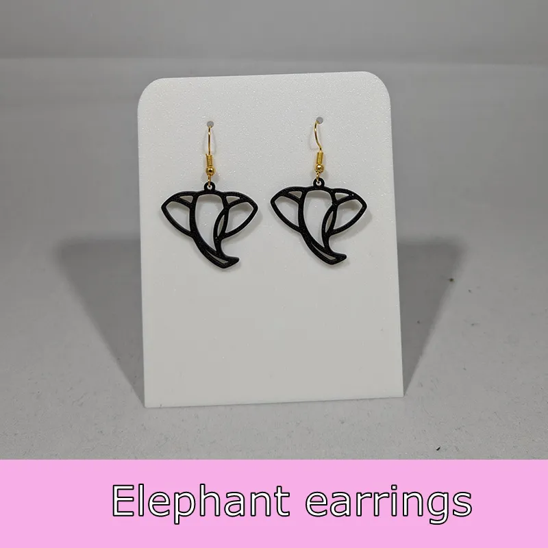 Elephant earrings view 2