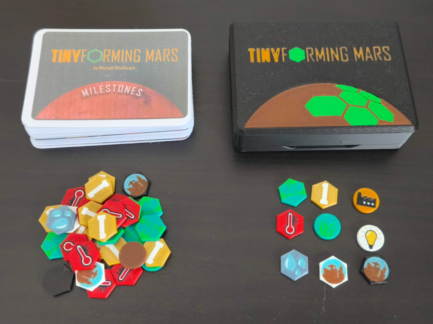 TinyForming Mars Tokens and Case