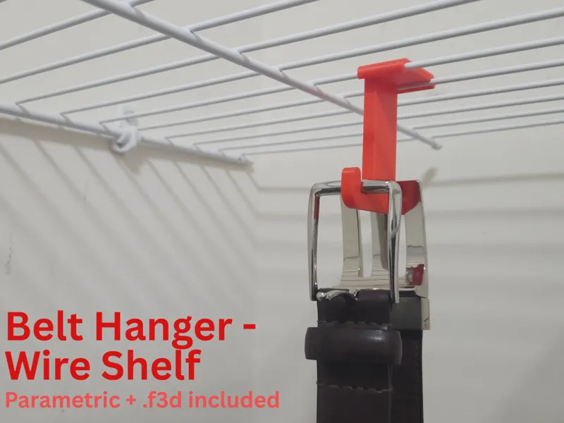 Parametric Wire Shelf Belt Hanger