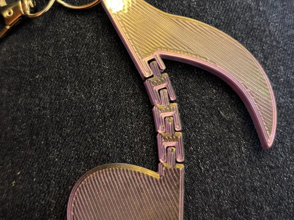 Porte-clés flexible note de musique