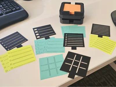 Post-it Note Holder with Stencil & Stamp Base – V2