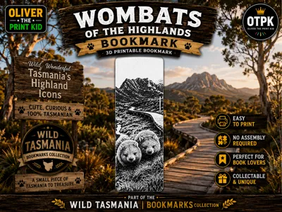 Wombats of the Highlands | Wild Tasmania Bookmark