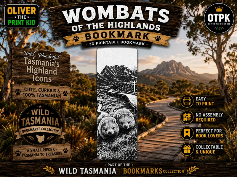 Wombats of the Highlands | Wild Tasmania Bookmark