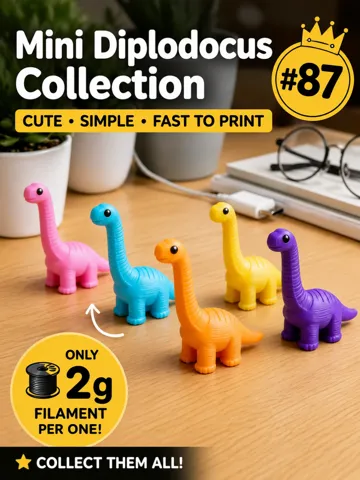 Objeto manipulable: Mini Diplodocus Fidget - Micro Zoo — vista de referencia 2