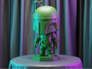 Figurine chibi inspirée de Boba Fett
