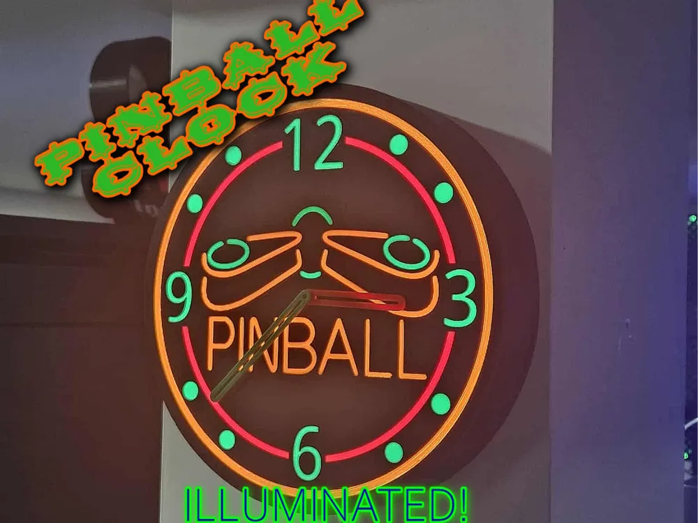 Pinball Clockwork Illuminated Pinball Clock - Free 3D Print Model - MakerWorld