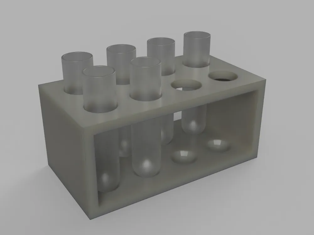 Test tube rack - customizable - Free 3D Print Model - MakerWorld