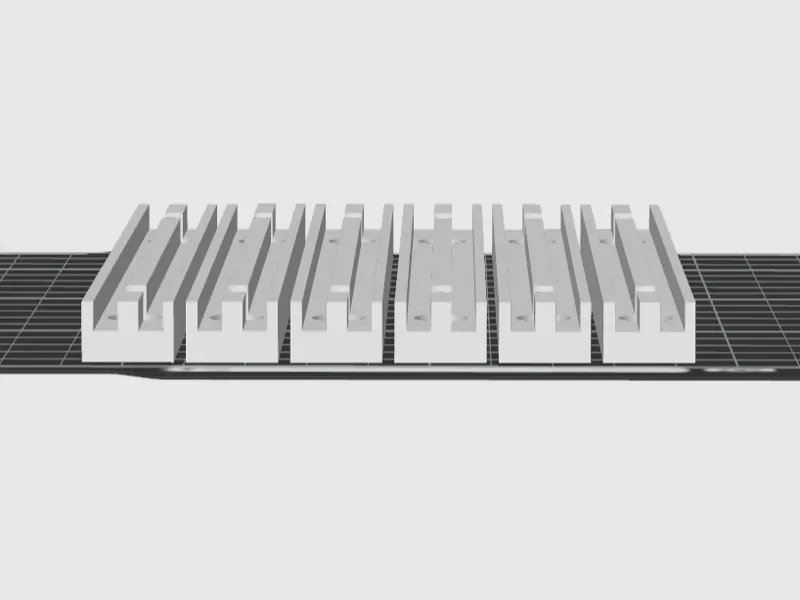Rails, guides for 3mm thick plexiglass
