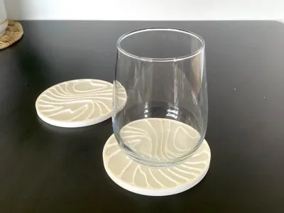 Organic Elegant Abstract Coaster