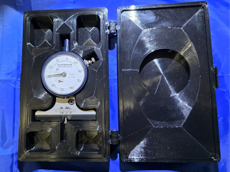 Gagemaker PD-3004 pit depth gauge case with latch 