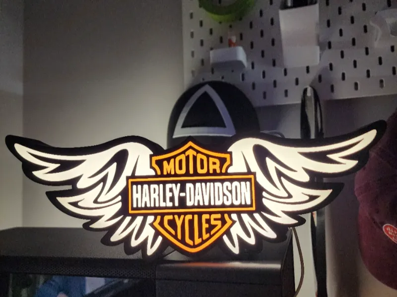 Harley-Davidson Wings LED Lightbox