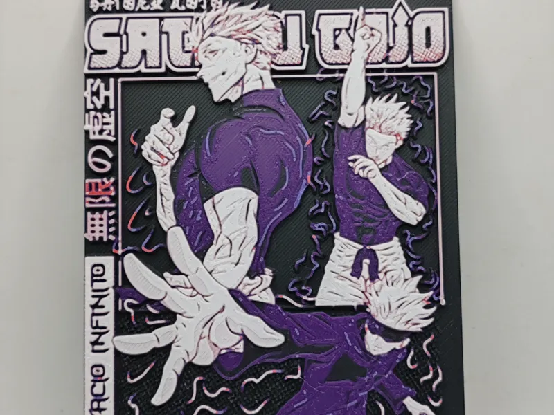 Plaque mural Hueforge Gojo Jujutsu Kaisen sans AMS