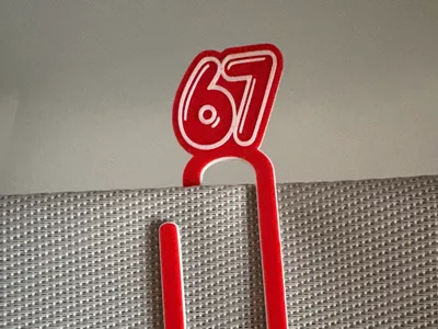 67 Big paperclip bookmark