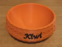 Food bowl with 2 customizable name fields