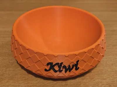 Food bowl with pattern (with two name fields)