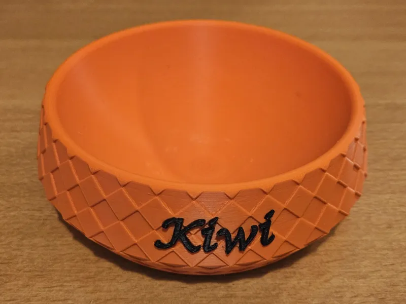 Food bowl with pattern (with two name fields)