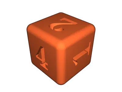 Dice 1-6 arabic numbers