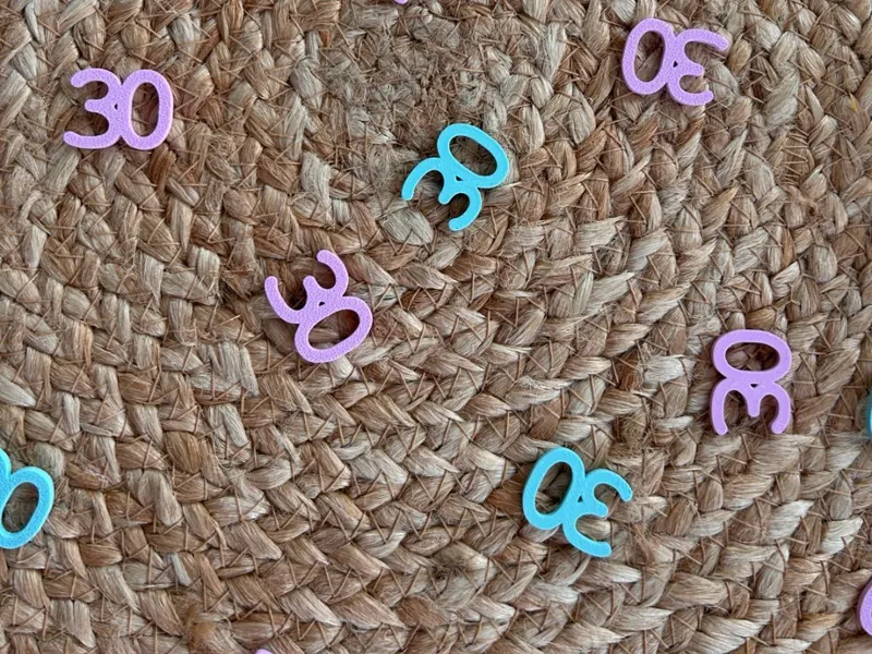Birthday Numbers Confetti - Geburtstag Tisch Deko
