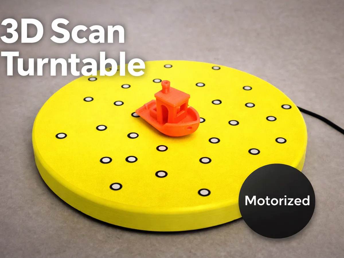 Motorized 3D Scanner Turntable with TT Gear Drive - Free 3D Print Model ...