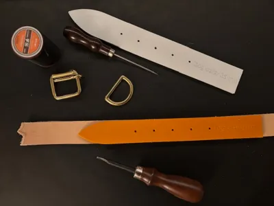 Leather dog collar templatre