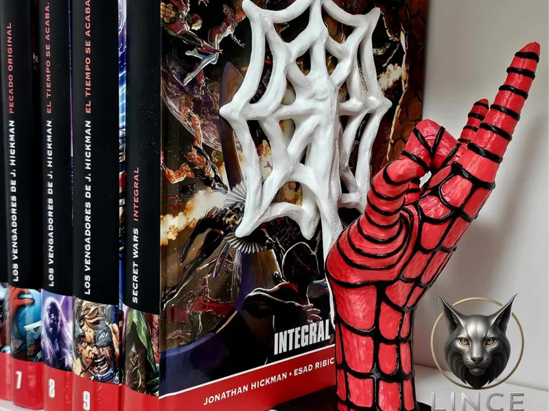 Soporte para libros mano spiderman