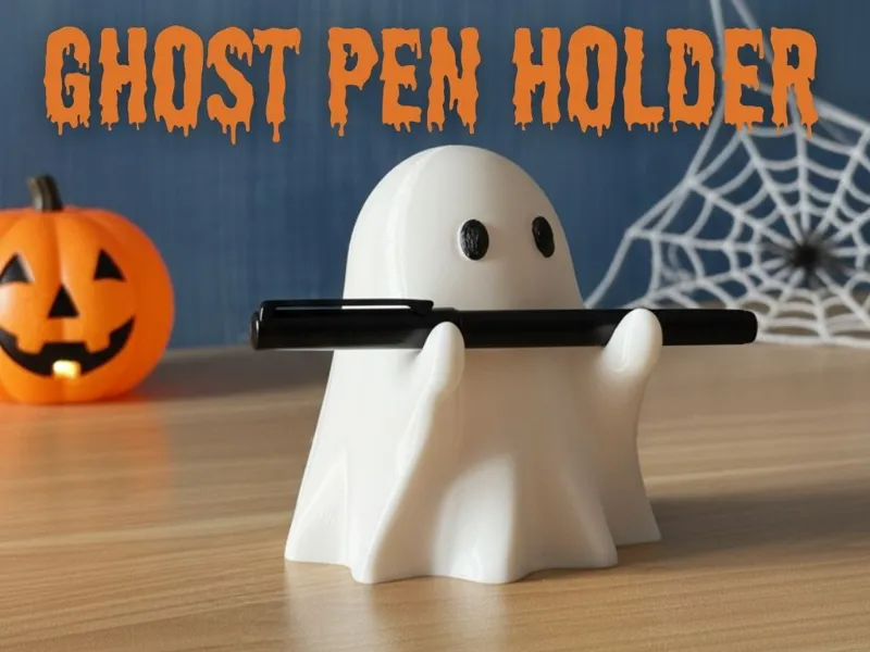 Ghost Pen Holder | Cute & Spooky Desk Decor