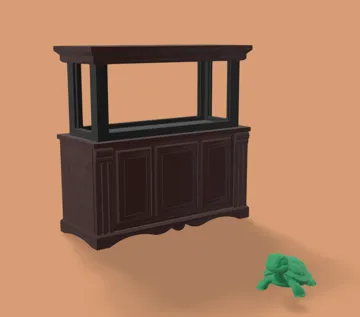 Figura decorativa: 1:12 Scale Miniature Aquarium / Terrarium w/ Stand — vista de referencia 4