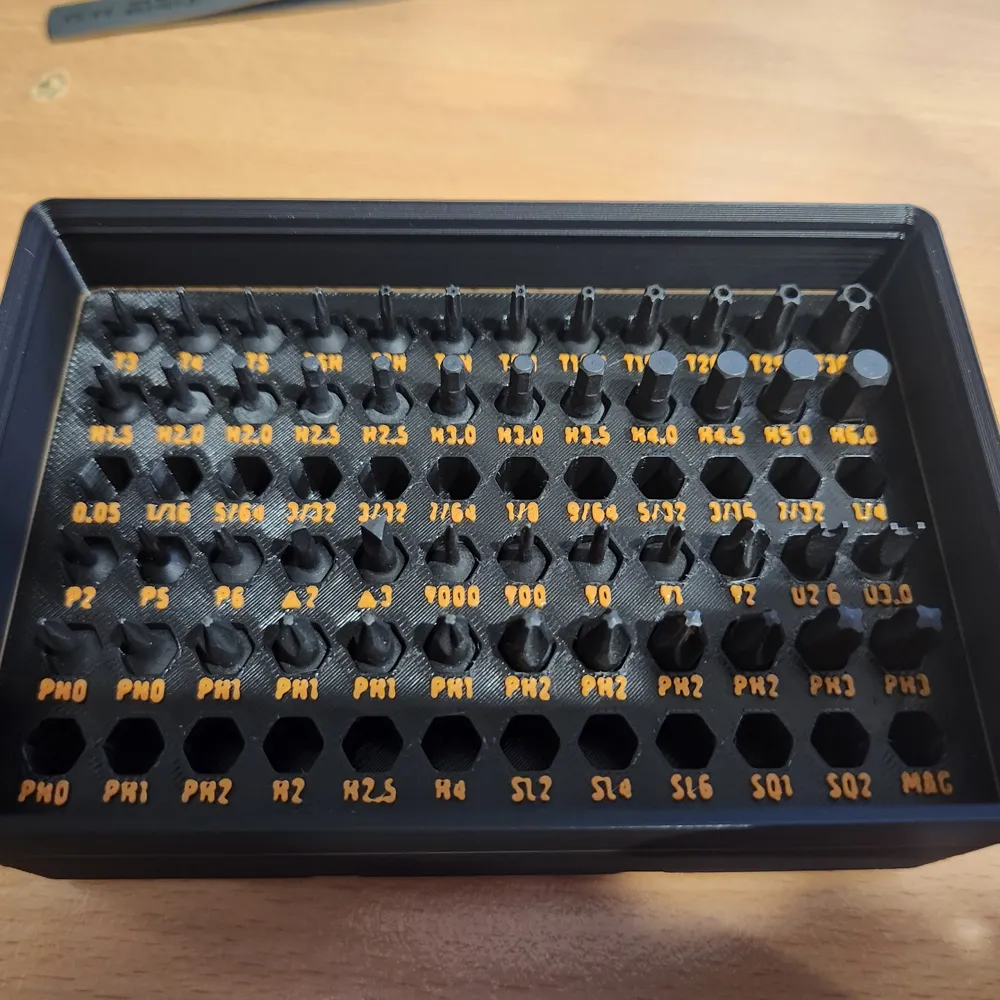 Gridfinity LTT screwdriver bit bin by Jufy111 MakerWorld