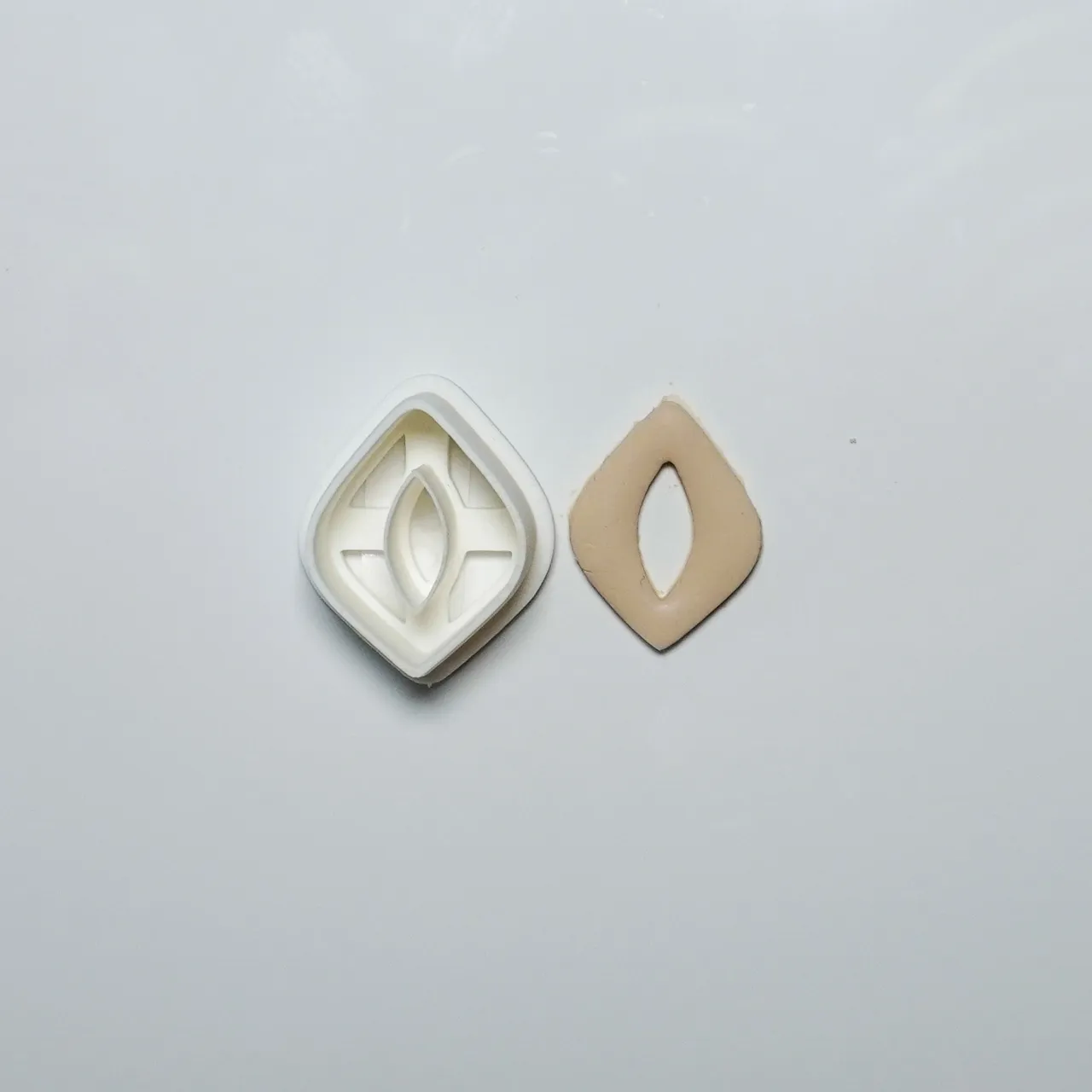 Abstract Organic Polymer Clay Cutter Earrings view 2