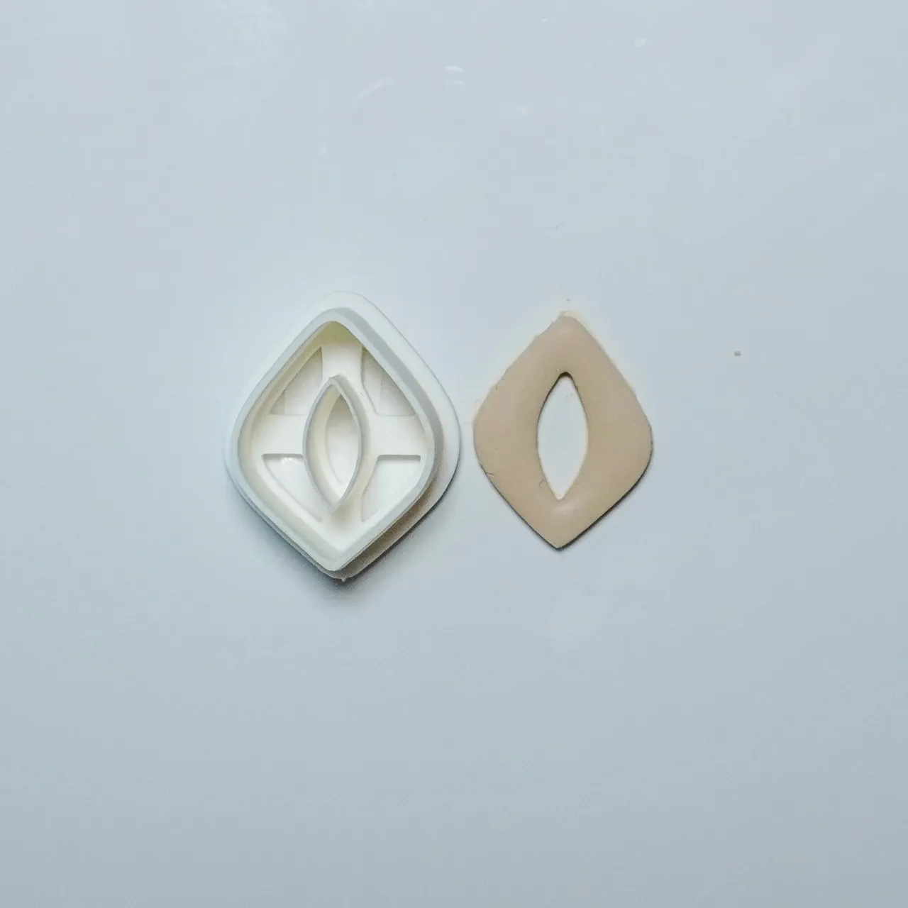 Abstract Organic Polymer Clay Cutter Earrings view 3