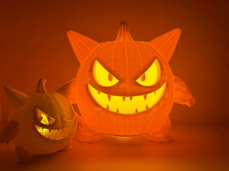 Gengar Calabaza Halloween Lampara LED