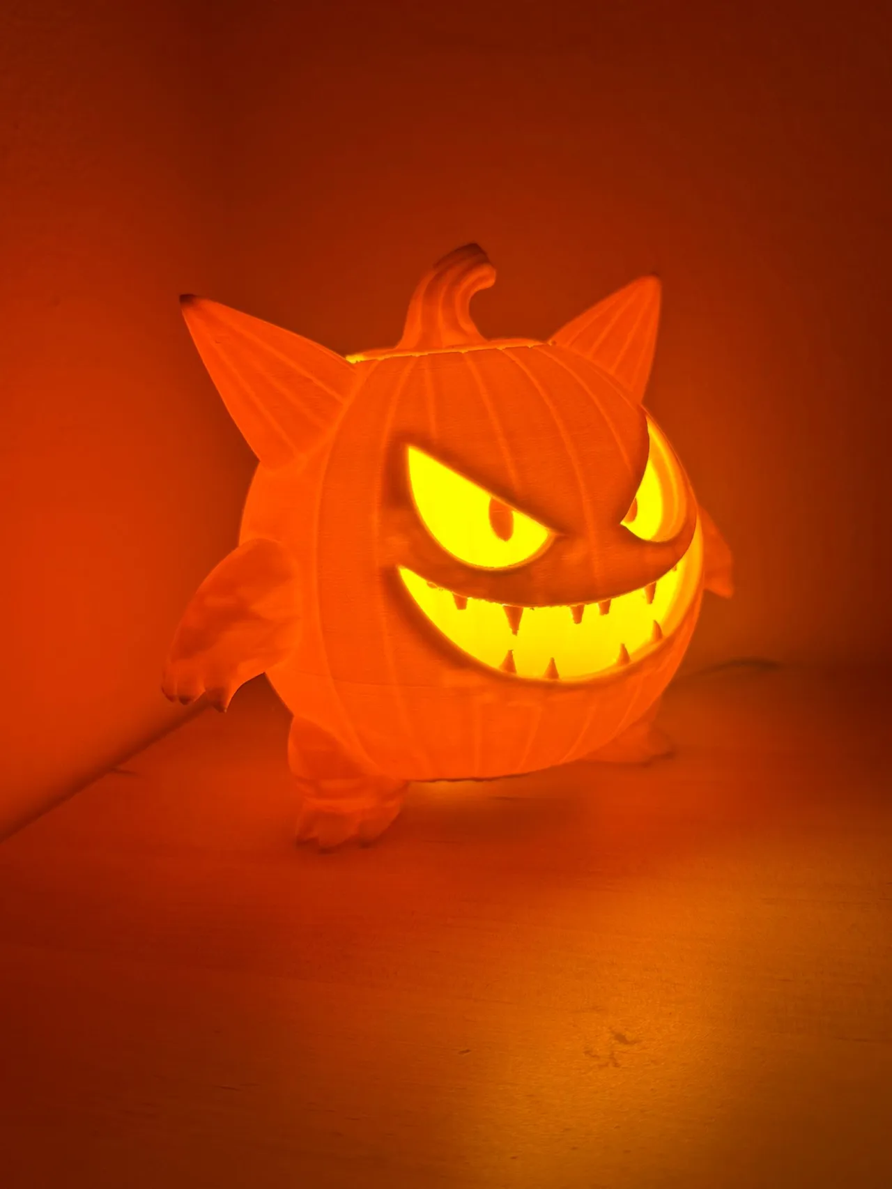 Gengar Calabaza Halloween Lampara LED view 4