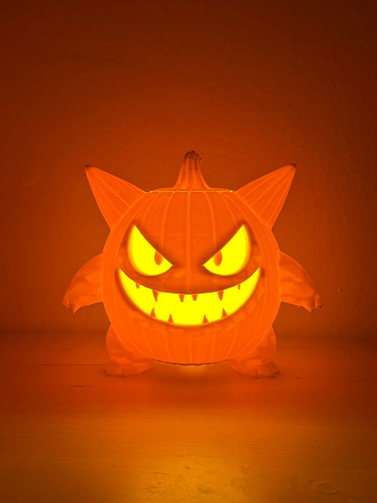 Gengar Calabaza Halloween Lampara LED view 3