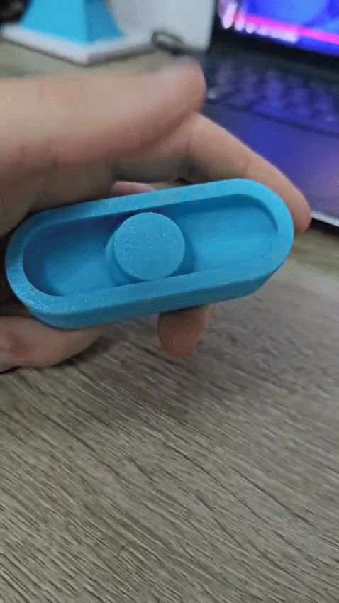 Fidget Slider with Magnetic locking and repulsion