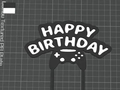 Gamer Cake Topper | Video Game Birthday Topper STL