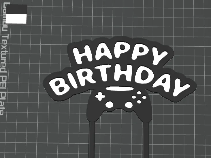 Gamer Cake Topper | Video Game Birthday Topper STL