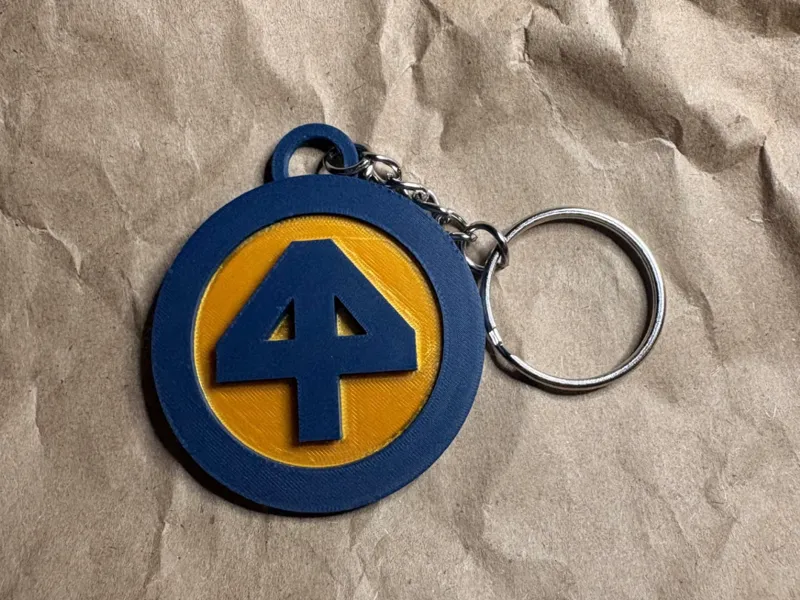 44th Infantry Keychain