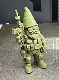 Little Tactical Garden Gnome with Rifel